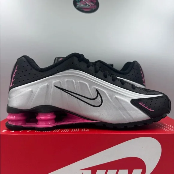 Nike Shox R4 Black Metallic Silver Pinksicle BRAND NEW Size 10 Women - Picture 5 of 8